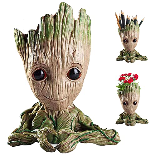 Baby Groot Blumentopf, Innovative Action-Figur aus Filmklassiker I AM Groot Für Home Decorations & aquariumpflanzen deko, Kreativer Geschenke für Erwachseneund Kinder von WELLXUNK