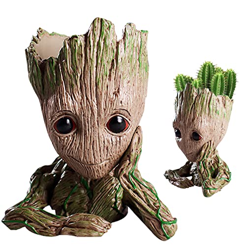 Baby Groot Blumentopf, Innovative Action-Figur aus Filmklassiker I AM Groot Für Home Decorations & aquariumpflanzen deko, Kreativer Geschenke für Erwachseneund Kinder von WELLXUNK