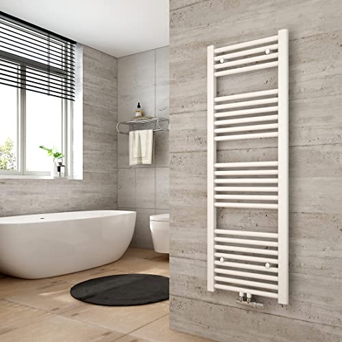 Heilmetz® Weiß BadHeizkörper 40 x 120 cm Handtuchtrockner Bad-Heizkörper Handtuchheizkörper Mittelanschluss Heizung 427 Watt Leistung Handtuchwärmer von Heilmetz