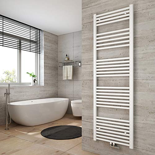 Heilmetz Weiß BadHeizkörper 50 x 160 cm Handtuchtrockner Bad-Heizkörper Handtuchheizkörper Mittelanschluss Heizung 654 Watt Leistung Handtuchwärmer von Heilmetz