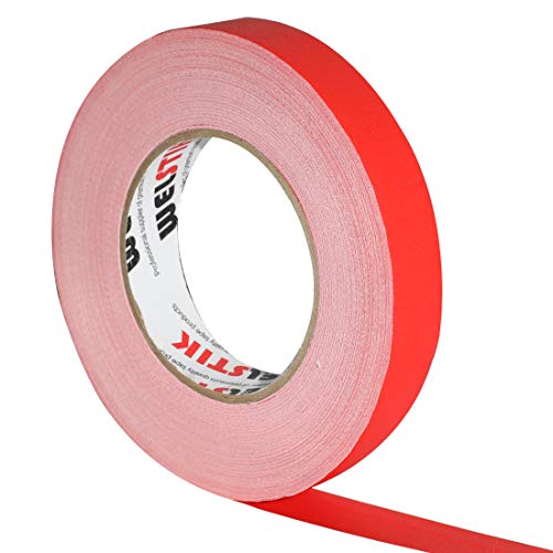 WELSTIK gewebeverstärktes & wasserfestes Gewebeband Klebeband Rot Gewebebänder 25MM * 30,2M Gaffaband Mattes Stoffband von WELSTIK