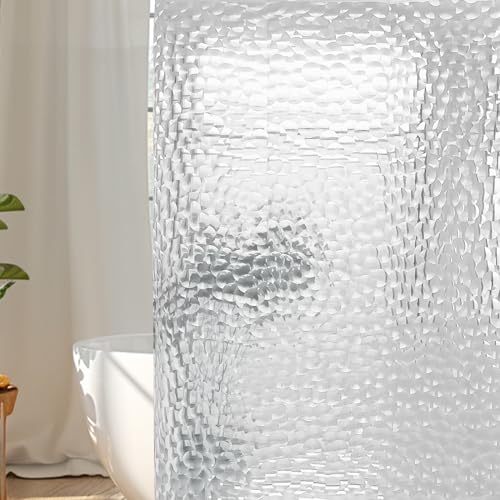 WELTRXE Duschvorhangeinlage aus EVA, 8G, 183 x 183 cm, 3D-Optik, transparent, strapazierfähig, wasserdicht, mit Magneten, dicker Kunststoff, beschwerter Badezimmer-Duscheinsatz, 12 Haken WELTRXE Duschvorhangeinlage aus EVA, 8G, 183 x 183 cm, 3D-Optik, transparent, strapazierfähig, wasserdicht, mit Magneten, dicker Kunststoff, beschwerter Badezimmer-Duscheinsatz, 12 Haken von WELTRXE