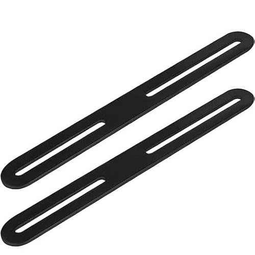 WELWIK Verstellbare schwarze flache Reparaturplatte mit Schlitzloch, gerade verschiebbare Halterung für Holzmöbel, Holz, DIY-Werkbank, kleine Größe, 2 Stück von WELWIK