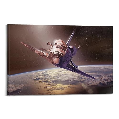 WELYK Space Shuttle Poster, dekoratives Gemälde, Leinwand, Wandposter und Kunstdruck, modernes Familienschlafzimmer, Dekoration, Poster, 60 x 90 cm von WELYK