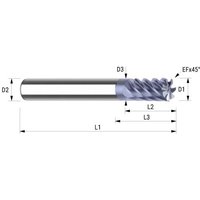 VHM-Fräser vrc Uni 10,0/EF0,2 D2=10HA L2=22 L1=72 L3=30 d3=9,8 Z=7 - Wemag von WEMAG