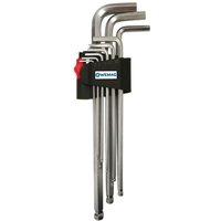Wemag - Winkelschraubendreher-Satz lang 1,5-10 mm, Kugelkopf, 6-kant mit Halter Wemag - Winkelschraubendreher-Satz lang 1,5-10 mm, Kugelkopf, 6-kant mit Halter von WEMAG