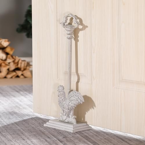 WEMPOLU Türstopper Hahn aus Gusseisen mit Tragegriff, schwerer Türstopper mit Stange, 50,8 cm hoch, Weiß im Used-Look WEMPOLU Türstopper Hahn aus Gusseisen mit Tragegriff, schwerer Türstopper mit Stange, 50,8 cm hoch, Weiß im Used-Look von WEMPOLU