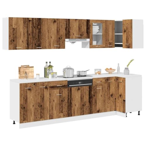 11-TLG. Küchenschrank-Set Lyon Altholz-Optik Holzwerkstoff 11-teilige Küchenzeile mit elegantem Design und reichlich Stauraum für optimale Organisation 11-TLG. Küchenschrank-Set Lyon Altholz-Optik Holzwerkstoff 11-teilige Küchenzeile mit elegantem Design und reichlich Stauraum für optimale Organisation von WEMYUFURN