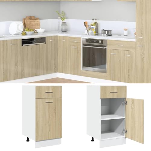 Schubunterschrank Lyon Sonoma-Eiche Moderner Küchenschrank aus Eichenholz mit Stauraum und elegantem Design 40x46x81,5 cm Holzwerkstoff Schubunterschrank Lyon Sonoma-Eiche Moderner Küchenschrank aus Eichenholz mit Stauraum und elegantem Design 40x46x81,5 cm Holzwerkstoff von WEMYUFURN