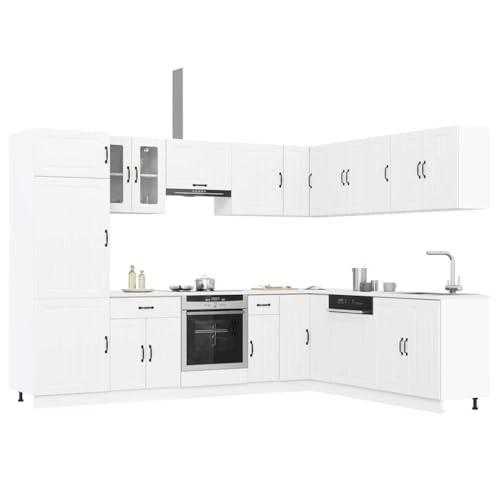 WEMYUFURN 14-TLG. Küchenschrank-Set Lucca Weiß Holzwerkstoff 14-teilige Küchenzeile mit viel Stauraum und verstellbaren Füßen für optimale Organisation WEMYUFURN 14-TLG. Küchenschrank-Set Lucca Weiß Holzwerkstoff 14-teilige Küchenzeile mit viel Stauraum und verstellbaren Füßen für optimale Organisation von WEMYUFURN