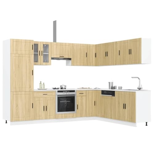 WEMYUFURN 14-TLG. Küchenschrank-Set Porto Sonoma-Eiche Holzwerkstoff 14-teilige Küchenzeile mit viel Stauraum und verstellbaren Füßen für optimale Organisation WEMYUFURN 14-TLG. Küchenschrank-Set Porto Sonoma-Eiche Holzwerkstoff 14-teilige Küchenzeile mit viel Stauraum und verstellbaren Füßen für optimale Organisation von WEMYUFURN