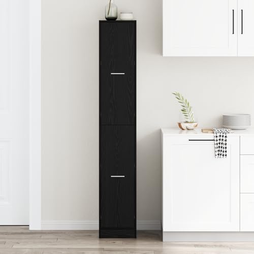 WEMYUFURN Apothekerschrank Eiche Schwarz Moderner Stauraum Schrank Flur Schlafzimmer Wohnzimmer 2 Türen Regale Wandhalterung Sicherheit WEMYUFURN Apothekerschrank Eiche Schwarz Moderner Stauraum Schrank Flur Schlafzimmer Wohnzimmer 2 Türen Regale Wandhalterung Sicherheit von WEMYUFURN