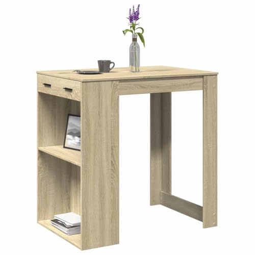 WEMYUFURN Bartisch Sonoma-Eiche Küchentisch Esszimmer für Innenraum 102x70x103,5 cm Holzwerkstoff von WEMYUFURN