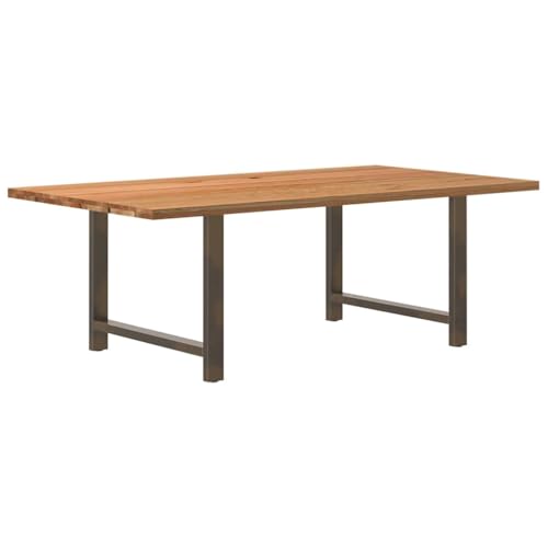 WEMYUFURN Esstisch Hellbraun Tafel Speisetisch für Innenraum 220x120x74 cm Massivholz Eiche Rechteckig WEMYUFURN Esstisch Hellbraun Tafel Speisetisch für Innenraum 220x120x74 cm Massivholz Eiche Rechteckig von WEMYUFURN