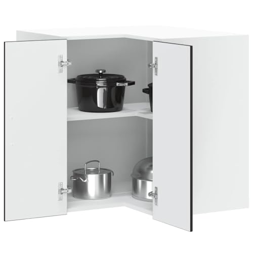 WEMYUFURN Küchen-Eckhängeschrank Porto Schwarz Holzwerkstoff Eckunterschrank Küche mit Stauraum und verstellbaren Füßen WEMYUFURN Küchen-Eckhängeschrank Porto Schwarz Holzwerkstoff Eckunterschrank Küche mit Stauraum und verstellbaren Füßen von WEMYUFURN