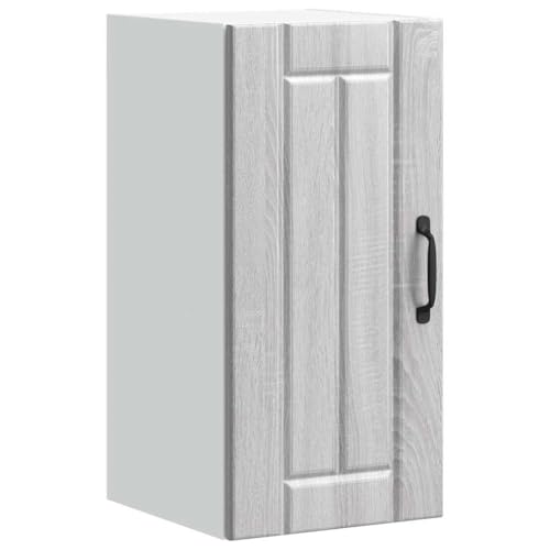 WEMYUFURN Küchen-Hängeschrank Lucca Grau Sonoma Holzwerkstoff Ofenunterschrank mit großem Stauraum, verstellbaren Füßen und platzsparendem Design von WEMYUFURN