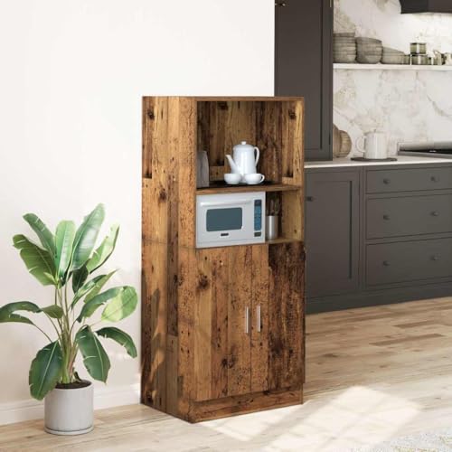 WEMYUFURN Küchenschrank Altholz-Optik Aufbewahrungsschrank für Küchenutensilien mit viel Stauraum und robustem Material 57x41,5x131,5 cm Holzwerkstoff WEMYUFURN Küchenschrank Altholz-Optik Aufbewahrungsschrank für Küchenutensilien mit viel Stauraum und robustem Material 57x41,5x131,5 cm Holzwerkstoff von WEMYUFURN