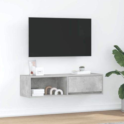 WEMYUFURN TV-Schrank Betongrau lowboard wohnzimmerschrank Konsolentisch mit Schubladen tv möbel 100x31x25,5 cm Holzwerkstoff WEMYUFURN TV-Schrank Betongrau lowboard wohnzimmerschrank Konsolentisch mit Schubladen tv möbel 100x31x25,5 cm Holzwerkstoff von WEMYUFURN