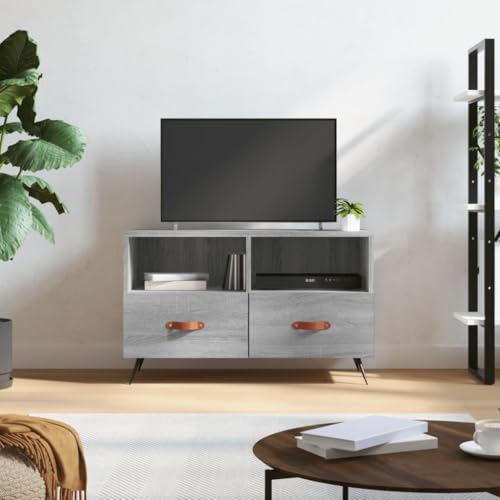 WEMYUFURN TV-Schrank Grau Sonoma tv kommode tv Cabinet hängeschrank Fernsehtisch 80x36x50 cm Holzwerkstoff von WEMYUFURN