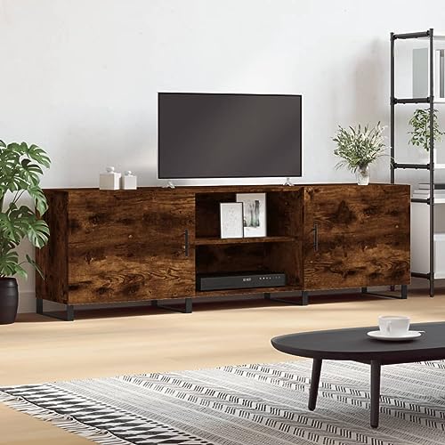 WEMYUFURN TV-Schrank Räuchereiche hängeschrank tv Cabinet lowboard tv Board 150x30x50 cm Holzwerkstoff von WEMYUFURN