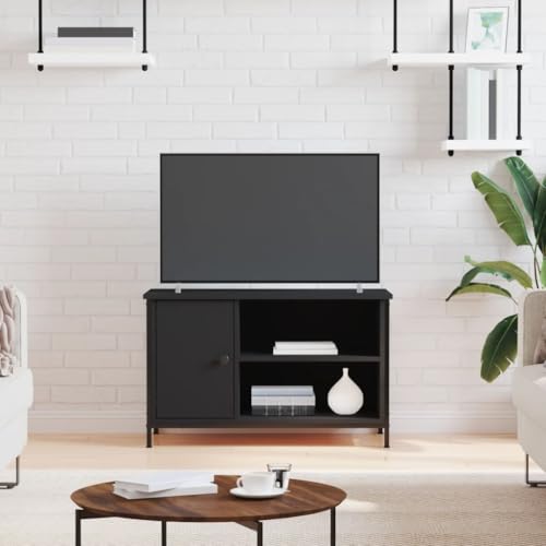 WEMYUFURN TV-Schrank Schwarz Fernseher Tisch tv Cabinet Fernsehtisch hängeschrank 80x40x50 cm Holzwerkstoff von WEMYUFURN