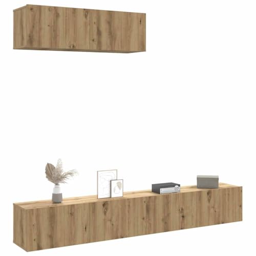 WEMYUFURN TV-Wandschränke 3 STK. Artisan-Eiche Fernseher Schrank Sideboard hängend tv Regal kommode 100x30x30 cm Holzwerkstoff WEMYUFURN TV-Wandschränke 3 STK. Artisan-Eiche Fernseher Schrank Sideboard hängend tv Regal kommode 100x30x30 cm Holzwerkstoff von WEMYUFURN