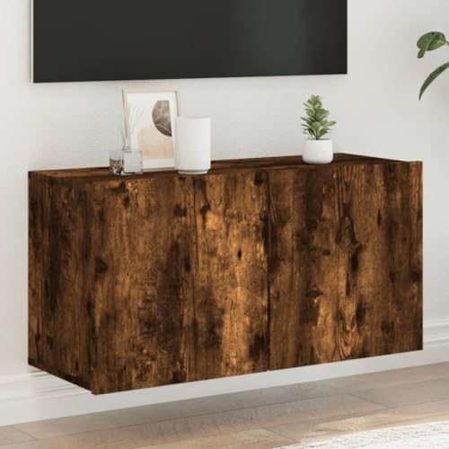 WEMYUFURN TV-Wandschrank Räuchereiche Konsolentisch mit Schubladen Fernsehtisch Sideboard hängend Fernsehschrank 80x30x41 cm WEMYUFURN TV-Wandschrank Räuchereiche Konsolentisch mit Schubladen Fernsehtisch Sideboard hängend Fernsehschrank 80x30x41 cm von WEMYUFURN