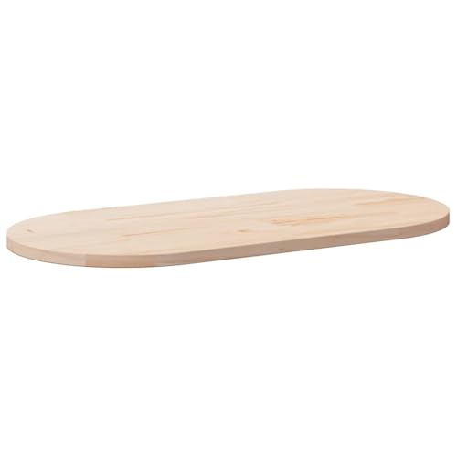 WEMYUFURN Tischplatte 100x50x2,5 cm Massivholz Kiefer Oval Naturholz Tischplatte Wohnzimmertischplatte DIY Möbelbau für Esstisch Schreibtisch von WEMYUFURN