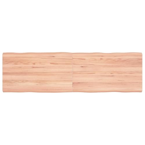 WEMYUFURN Tischplatte 140x40x(2-4) cm Massivholz Behandelt Baumkante DIY Möbelbau Rustikale Tischplatte Wohnzimmertischplatte für Arbeitsplatte Esstisch von WEMYUFURN