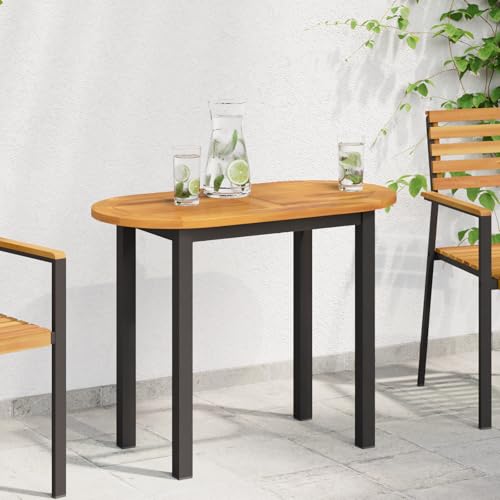 WEMYUFURN Tischplatte 90x45x2,2 cm Oval Massivholz Akazie Naturholz Tischplatte Küchentischplatte Tischlerplatte für Arbeitsplatte Küche von WEMYUFURN