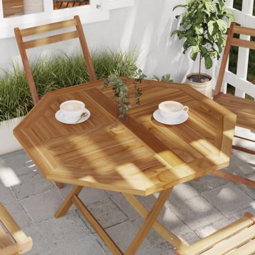 WEMYUFURN Tischplatte 90x90x2,5 cm Achteckig Massivholz Teak Echtholzplatte Massivholztafel Rustikale Platte für Küche Wohnzimmer von WEMYUFURN