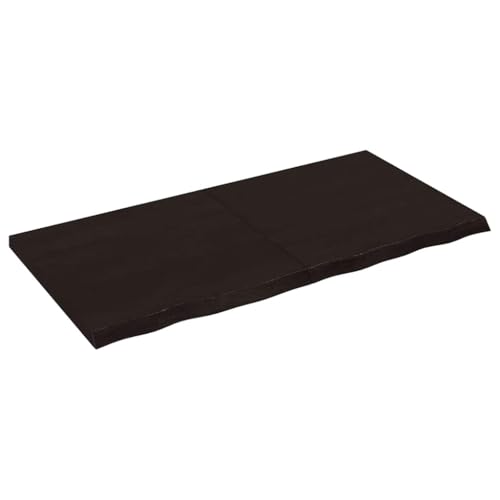 WEMYUFURN Tischplatte Dunkelbraun 120x60x(2-4) cm Massivholz Eiche Tischlerplatte Holzplatte für Möbelbau DIY Möbelbau für Schreibtisch Wohnzimmer von WEMYUFURN