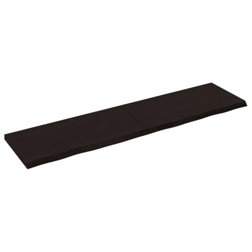 WEMYUFURN Tischplatte Dunkelbraun 160x40x(2-4) cm Massivholz Eiche DIY Holzprojekte Tischlerplatte Bauholzplatte für Esstisch Schreibtisch von WEMYUFURN