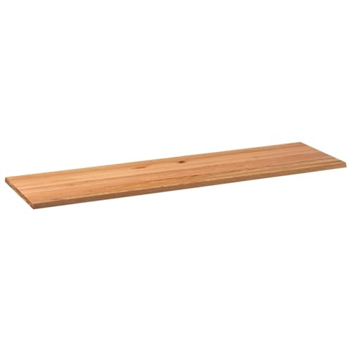 WEMYUFURN Tischplatte Hellbraun 280x80x4 cm Massivholz Eiche Rechteckig Esstischplatte aus Holz Holztafel Wohnzimmertischplatte für Schreibtisch Esstisch von WEMYUFURN
