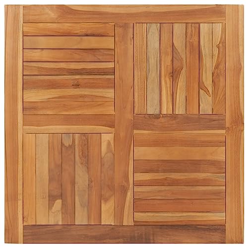 WEMYUFURN Tischplatte Massivholz Teak Quadratisch 90×90×2,5 cm Massivholztafel Küchentischplatte Wohnzimmertischplatte für Arbeitsplatte Schreibtisch von WEMYUFURN