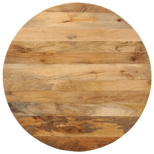 WEMYUFURN Tischplatte Ø 70x3,8 cm Rund Massivholz Mango Echtholzplatte Esstischplatte aus Holz Wohnzimmertischplatte für Schreibtisch Wohnzimmer von WEMYUFURN