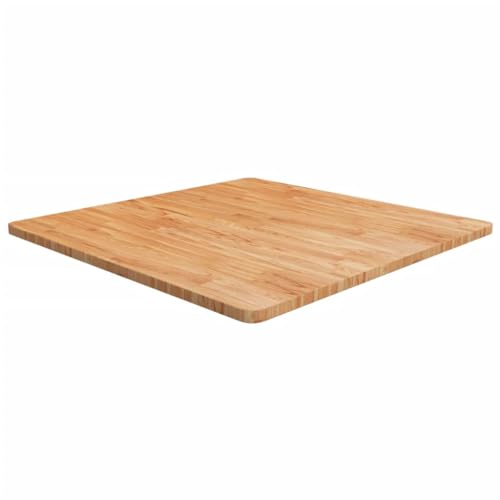 WEMYUFURN Tischplatte Quadratisch Hellbraun 90x90x2,5cm Behandelte Eiche Holzplatte für Möbelbau Küchentischplatte Holztischplatte für Schreibtisch Esstisch von WEMYUFURN