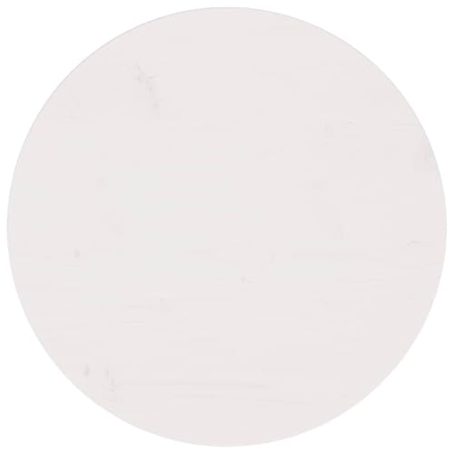 WEMYUFURN Tischplatte Weiß Ø60x2,5 cm Massivholz Kiefer Wohnzimmertischplatte Massivholzplatte Rustikale Platte für Esstisch Arbeitsplatte von WEMYUFURN