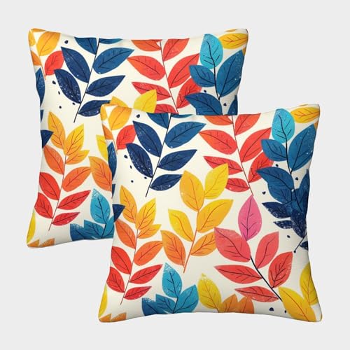 WENCIUEOL Floral Kissenbezüge Für Kinderzimmer, Personality Map Flower Simplicity Kissenbezug Im 2er-Set, Ideal Für Seasonal Decor Und Office Cushion, Maschinenwaschbar 40x40cm von WENCIUEOL
