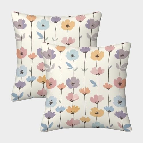 WENCIUEOL Tropical Plants Gemusterte Personality Map Flower Simplicity Kissenbezüge, 2er Pack, Geeignet Für Living Room Accent Und Bedroom Comfort, Leicht Zu Reinigen 50x50cm von WENCIUEOL