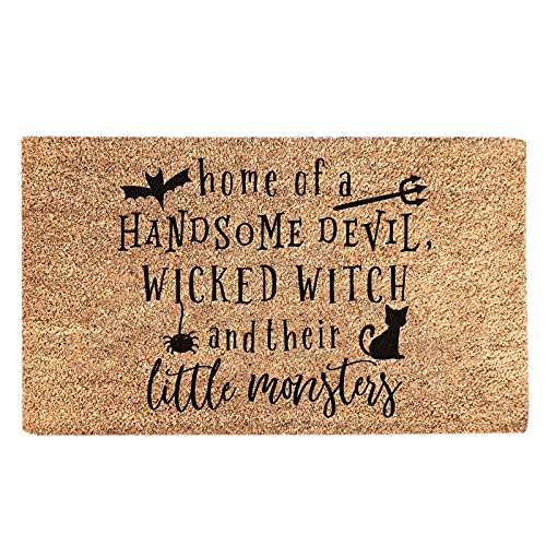 Halloween Doormat Blanket Personalized Front Door Decorations Halloween Decor Fußmatte Türmatte Halloween Deko Eingang Anti-Rutsch Badezimmer Carpet floor mat für Innen und Außenbe (H, 40*60CM) von WENDAO