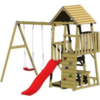 WENDITOYS Kletterspielturm »Flamingo«, BxHxT: 340 x  270 x  340 cm, natur - braun von WENDITOYS