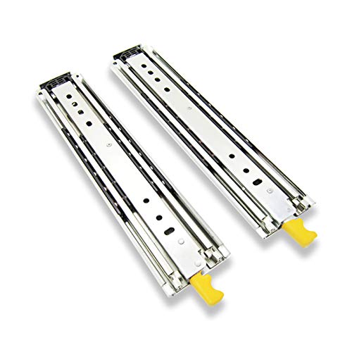 cabinet drawer slides, runners76mm Wide Side Mount Heavy Industrial Equipment Drawer Slides with Lock,Ball Bearing Full Extension Cabinet Runners,220kg Load Capacity (12in/30.48cm)(20in/50.8cm) von WENFEN