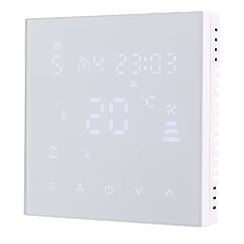 Wengart Lüfterspule Thermostat WG607AC, 4 Rohre, programmierbar, LCD-Display, 3 Lüftergeschwindigkeiten, 4 Modi, funktioniert für Temperaturregelung von Wassersystem oder Luftsystem… von WENGART