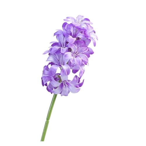 WENH 10 Stücke Künstliche Seidenblume Hyazinthe Hochzeitssaal Anordnung Road Guide Gefälschte Delphinium Blumen Home Zimmer Dekoration(Light Purple Blue) von WENH