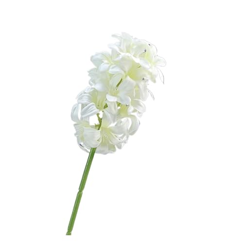 WENH 10 Stücke Künstliche Seidenblume Hyazinthe Hochzeitssaal Anordnung Road Guide Gefälschte Delphinium Blumen Home Zimmer Dekoration(White) von WENH