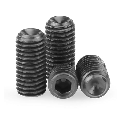 WENH 100 Stück Schwarze kopflose Stellschraube M2 M2.5 M3 M4 M5 M6 M8 M10 Innensechskant-Stellschraube aus Kohlenstoffstahl(2mm,M2.5 x100pcs) von WENH