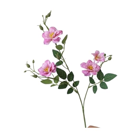 WENH 10Pcs Künstliche Seide Rose Blumen Hause Dekoration Gefälschte Pfingstrose Braut Bouquet Hochzeit Rosen Party Blumen Anordnung(Dark Purple) von WENH