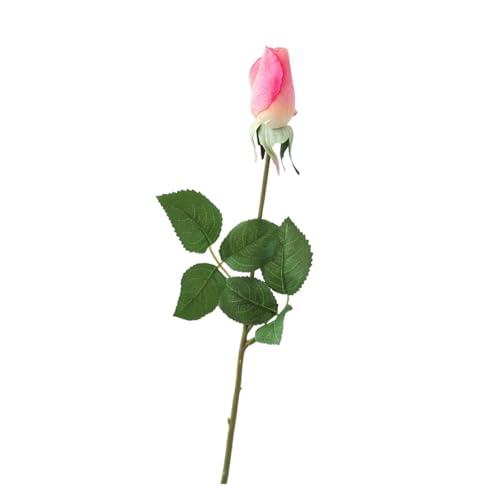 WENH 15 Stück feuchtigkeitsspendende Rose Blume Real Touch künstliche Blumen Brautstrauß Hochzeit Dekor gefälschte Rosen Party Floral Home(Orange) von WENH