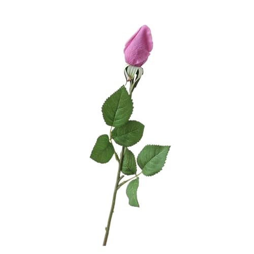 WENH 15 Stück feuchtigkeitsspendende Rose Blume Real Touch künstliche Blumen Brautstrauß Hochzeit Dekor gefälschte Rosen Party Floral Home(Violet) von WENH